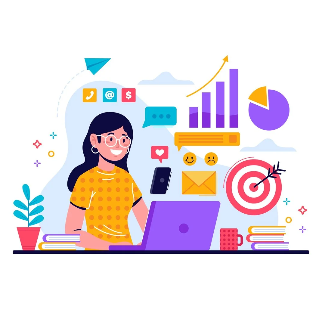 marketer-concept-advertising-promotion-marketing-strategy-communucation-with-customer-isolated-flat-vector